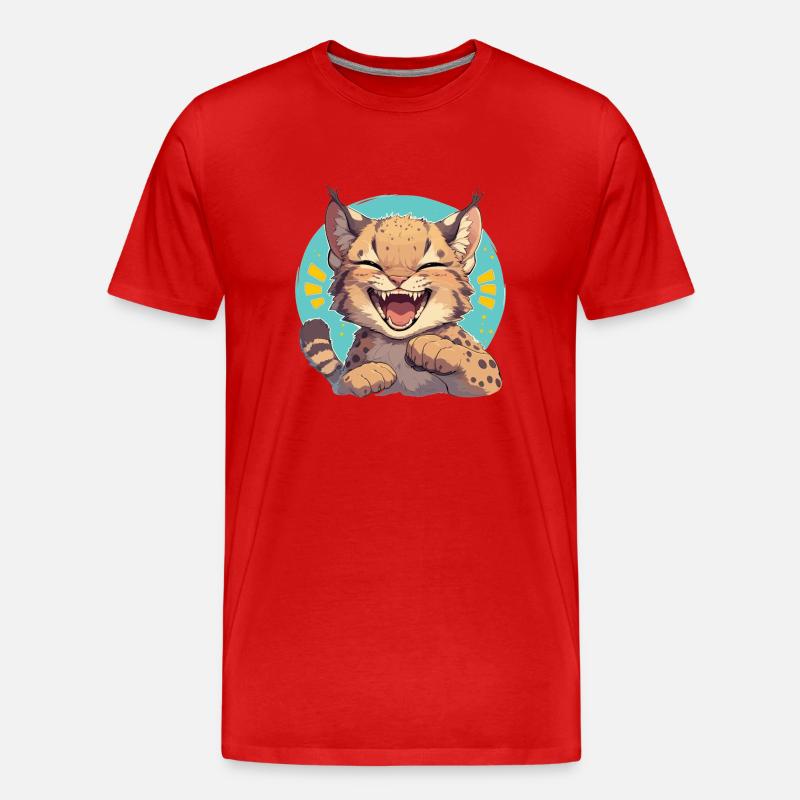 Bobcats Rotluchse Rotluchs Luchs - Männer Premium Bio T-Shirt - Rot