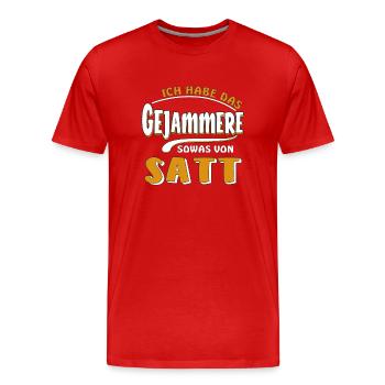 J’EN AI MARRE DE PLEURNICHER - T-shirt bio Premium Homme - rouge - Devant - Damien (186cm)