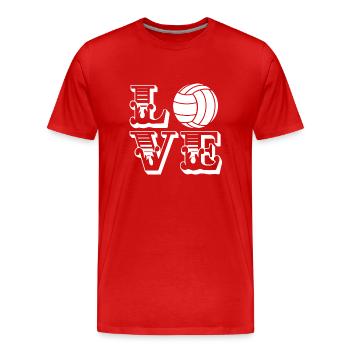 Beach Volleyball Love Beach Volleyball - Men's Premium Organic T-Shirt - red - Front - Damien (186cm)