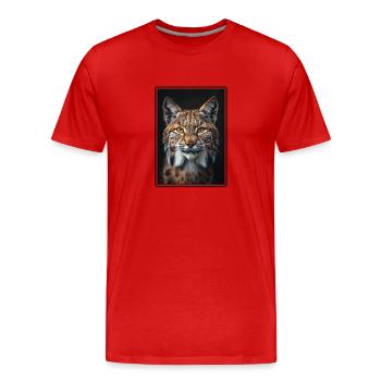 Bobcats Rotluchse Rotluchs Luchs - Männer Premium Bio T-Shirt - Rot - Vorne - Damien (186cm)