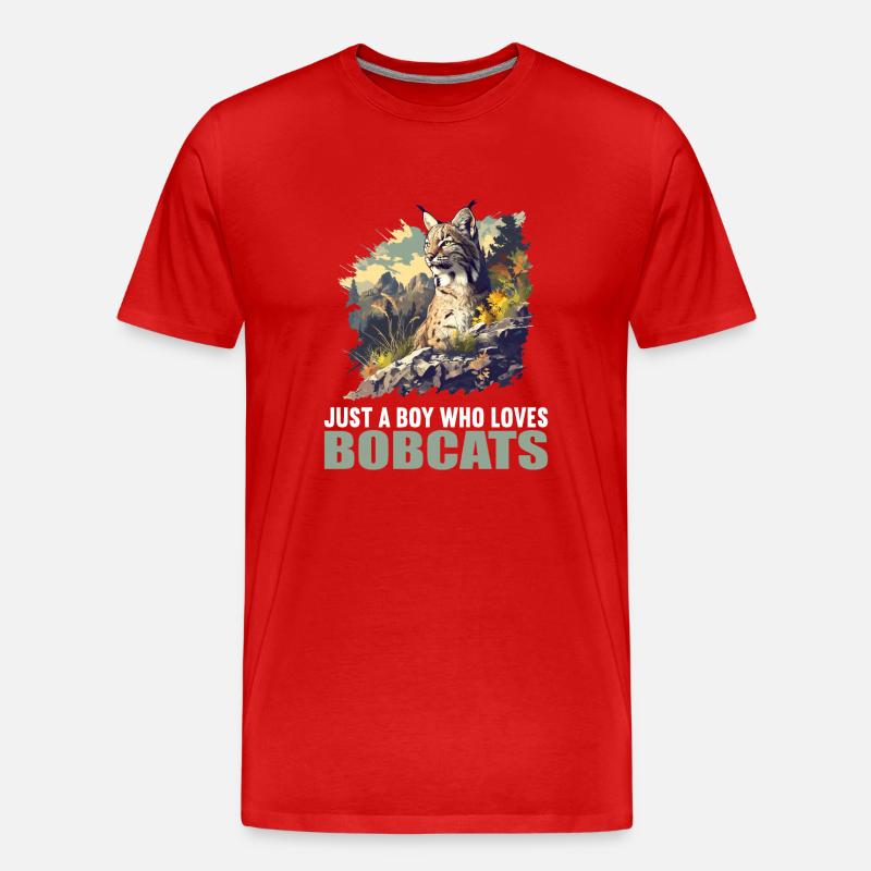 Bobcats Rotluchse Rotluchs Luchs - Männer Premium Bio T-Shirt - Rot