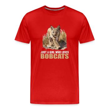 Bobcats Rotluchse Rotluchs Luchs - Männer Premium Bio T-Shirt - Rot - Vorne - Damien (186cm)