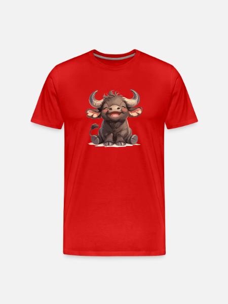 Buffalos Buffalo Büffel - Men's Premium Organic T-Shirt - red