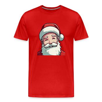 Weihnachtsmann - Männer Premium Bio T-Shirt - Rot - Vorne - Damien (186cm)