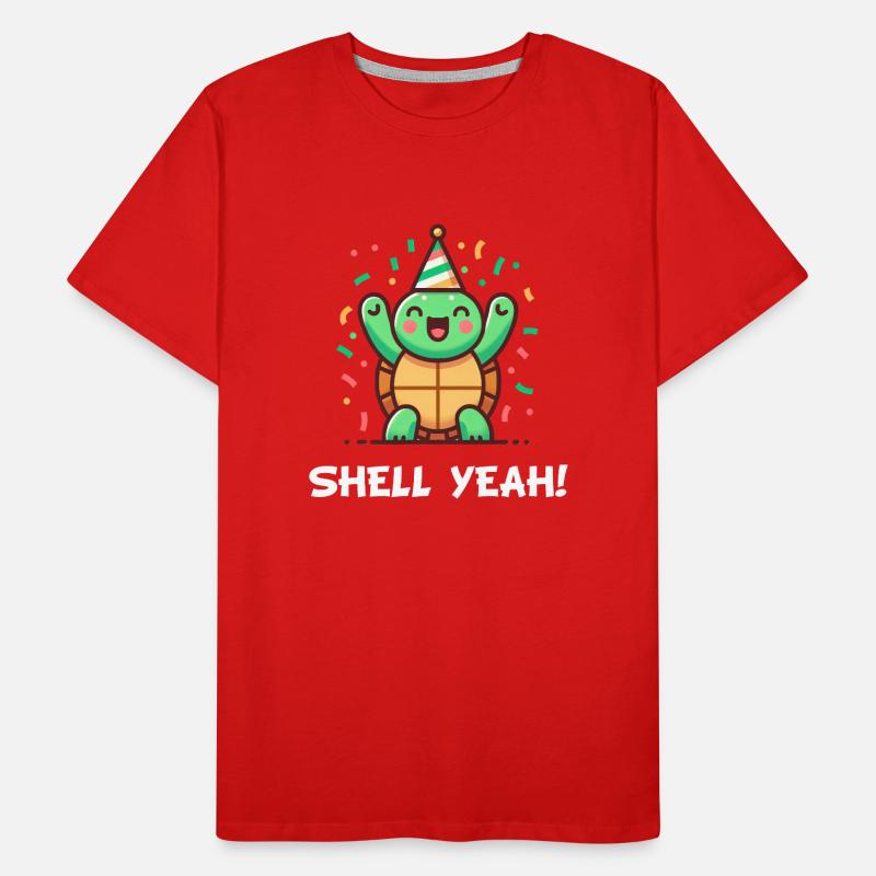 Shell Yeah! Celebration Turtle Men's Premium Organic T-Shirt