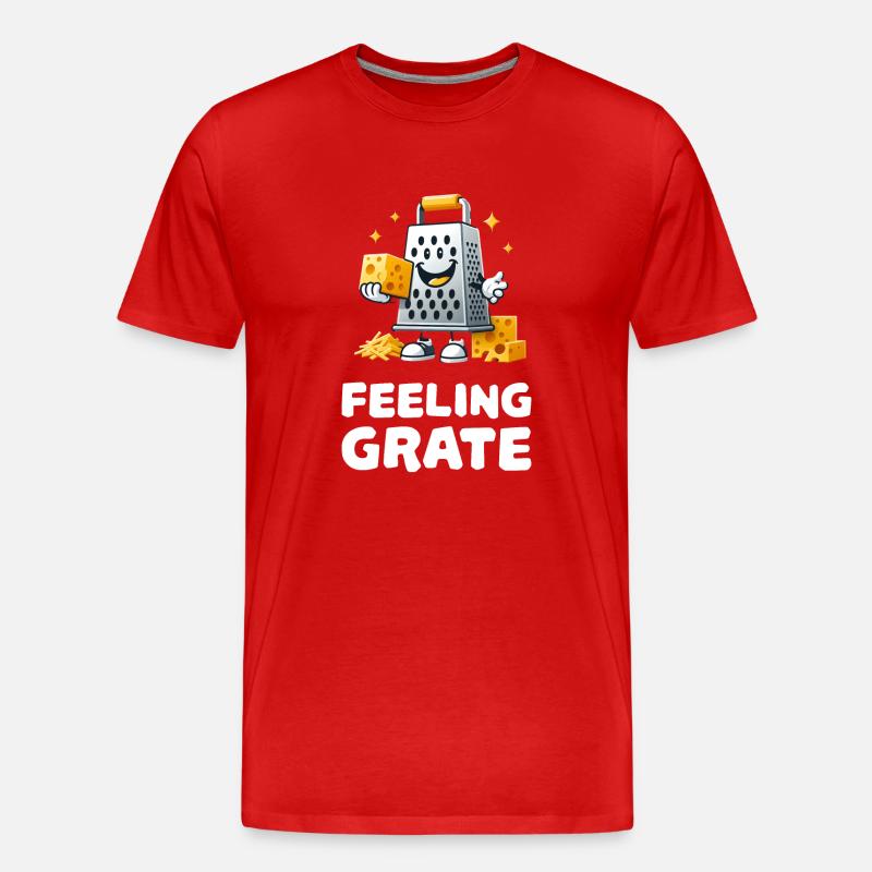 Feeling Grate Käsereibe - Männer Premium Bio T-Shirt - Rot