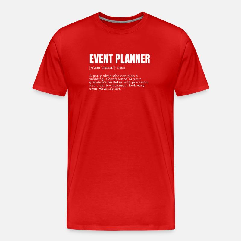 Creative Event Planner Definition T-Shirts - Männer Premium Bio T-Shirt - Rot
