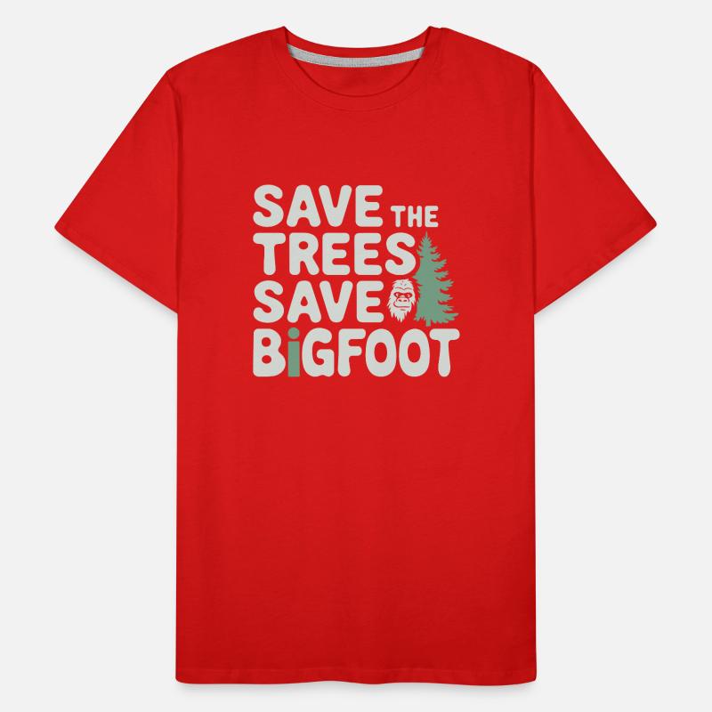 Bigfoot croyant Sasquatch Cryptide Créature de la forêt T-shirt bio Premium Homme