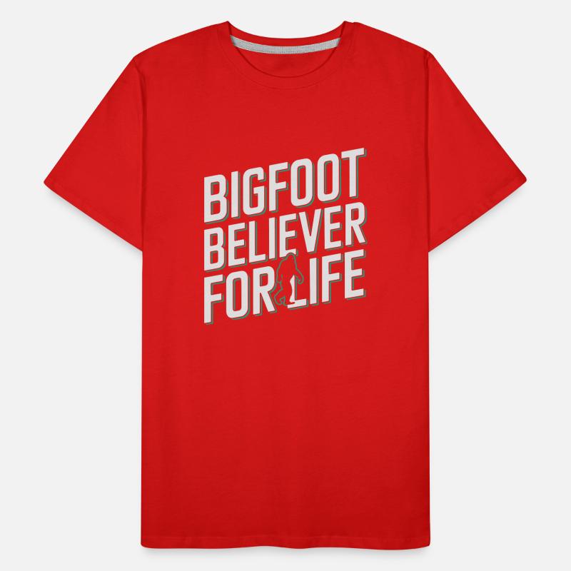 Bigfoot croyant Sasquatch Cryptide Créature de la forêt T-shirt bio Premium Homme