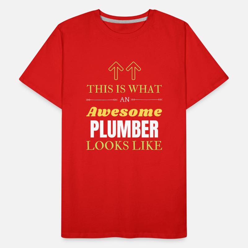 So sieht ein großartiger Klempner aus Männer Premium Bio T-Shirt