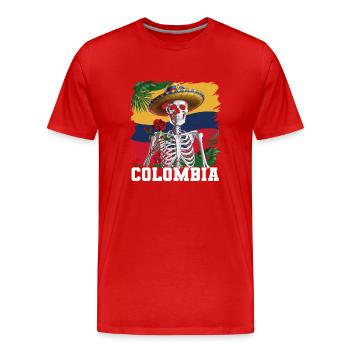 Kolumbien Colombia Medellin Urlaub Bogota Cali - Männer Premium Bio T-Shirt - Rot - Vorne - Damien (186cm)