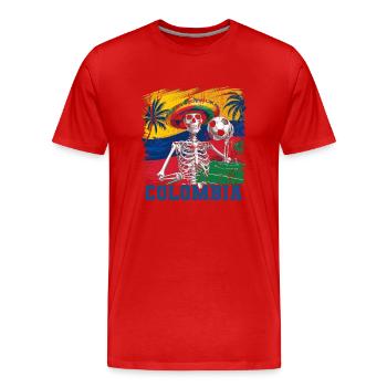 Kolumbien Colombia Medellin Urlaub Bogota Cali - Männer Premium Bio T-Shirt - Rot - Vorne - Damien (186cm)