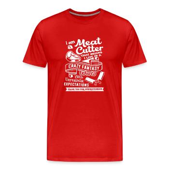 Meat Cutter I Am A Meat Cutter - Men's Premium Organic T-Shirt - red - Front - Damien (186cm)