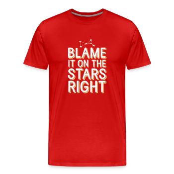 Astrology Skeptic: Critical Thinking - Men's Premium Organic T-Shirt - red - Front - Damien (186cm)