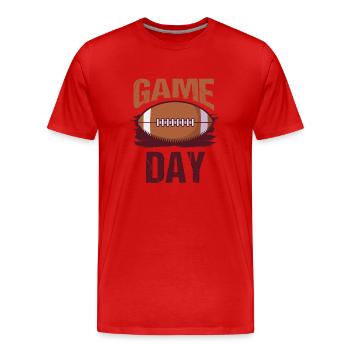 Fußballer Quarterback Spiel Fußball - Männer Premium Bio T-Shirt - Rot - Vorne - Damien (186cm)