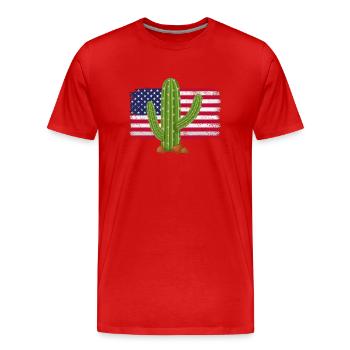 Mexiko Mexico Mexikaner Geschenk Flagge Fußball - Männer Premium Bio T-Shirt - Rot - Vorne - Damien (186cm)