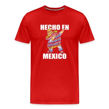 Mexiko Mexico Mexikaner Geschenk Flagge Fußball - Männer Premium Bio T-Shirt - Rot - Vorne - Damien (186cm)
