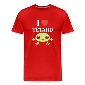 Têtard - T-shirt bio Premium Homme - rouge - Devant - Damien (186cm)