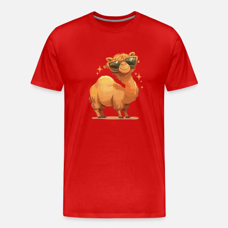 Camel Kamele Kamel - Männer Premium Bio T-Shirt - Rot