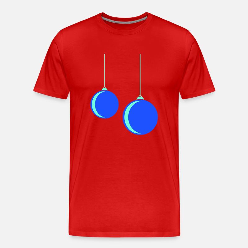 Weihnachtskugel - Männer Premium Bio T-Shirt - Rot