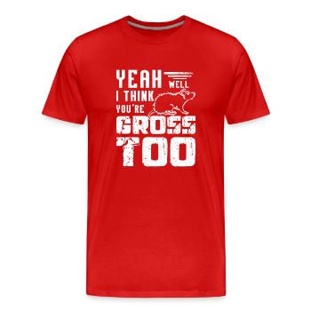 Rat de compagnie ouais, eh bien, je pense que tu es dégoûtant aussi - T-shirt bio Premium Homme - rouge - Devant - Damien (186cm)