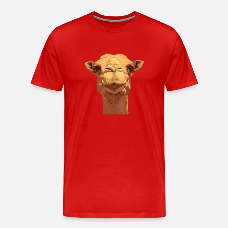 Camel Kamele Kamel - Männer Premium Bio T-Shirt - Rot