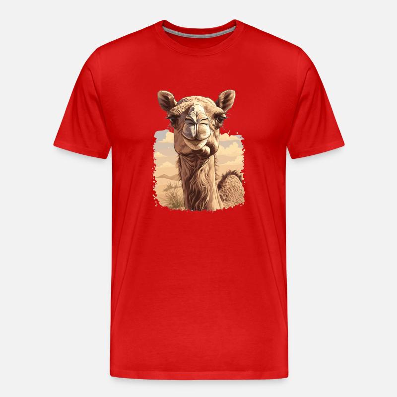 Camel Kamele Kamel - Männer Premium Bio T-Shirt - Rot
