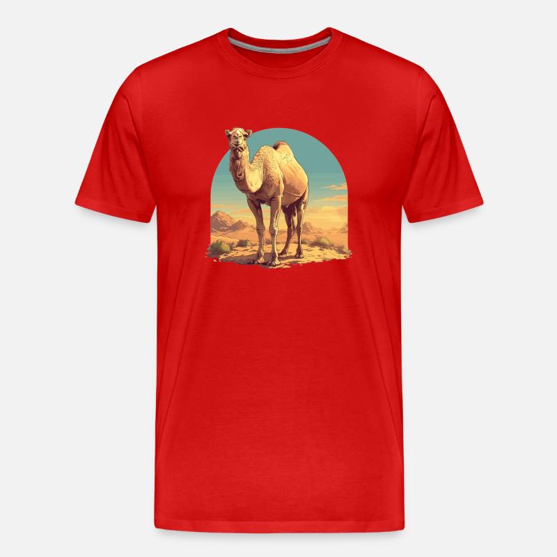 Camel Kamele Kamel - Männer Premium Bio T-Shirt - Rot