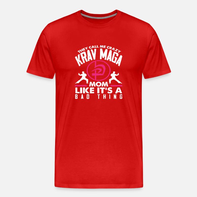 Krav Maga Mama Mutter - Männer Premium Bio T-Shirt - Rot