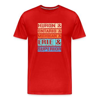 Great Lakes - Männer Premium Bio T-Shirt - Rot - Vorne - Damien (186cm)
