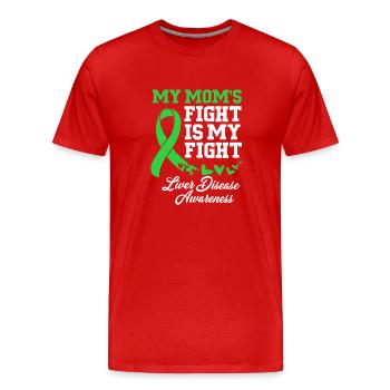 Liver disease - Men's Premium Organic T-Shirt - red - Front - Damien (186cm)