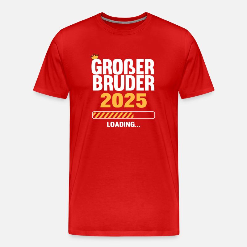 Großer Bruder 2025 Loading - Männer Premium Bio T-Shirt - Rot