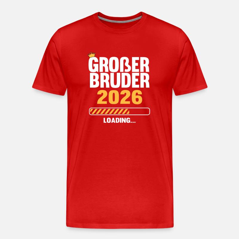 Großer Bruder 2026 Loading - Männer Premium Bio T-Shirt - Rot