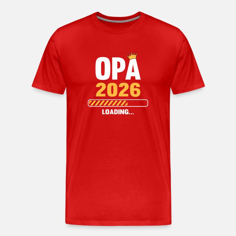 Opa 2026 Loading - Männer Premium Bio T-Shirt - Rot