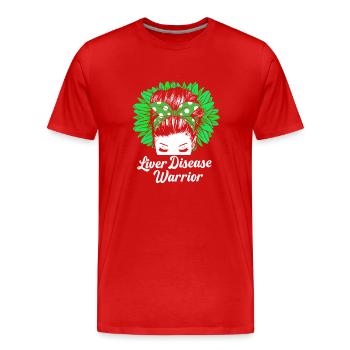 Liver disease - Men's Premium Organic T-Shirt - red - Front - Damien (186cm)