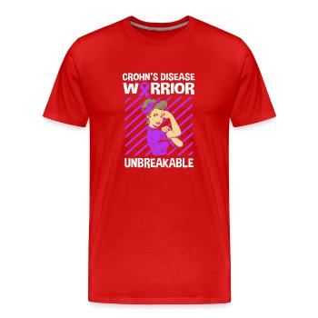 Crohn's disease - Men's Premium Organic T-Shirt - red - Front - Damien (186cm)