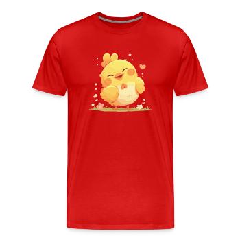 Coq Coqs Coq - T-shirt bio Premium Homme - rouge - Devant - Damien (186cm)