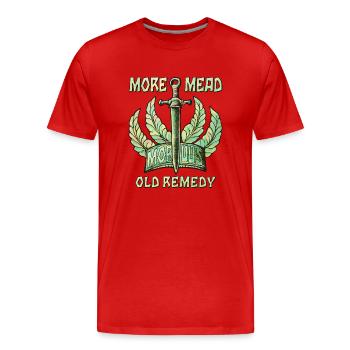 ÉPÉE RENAISSANCE PLUS D’HYDROMEL - T-shirt bio Premium Homme - rouge - Devant - Damien (186cm)