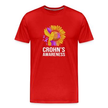 Crohn's disease - Men's Premium Organic T-Shirt - red - Front - Damien (186cm)