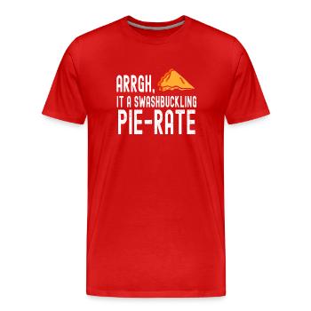 Pâtissier pâtissier à prix de cape et d’épée - T-shirt bio Premium Homme - rouge - Devant - Damien (186cm)