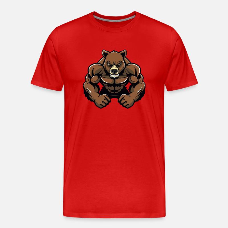 Bear Comic - Men's Premium Organic T-Shirt - red