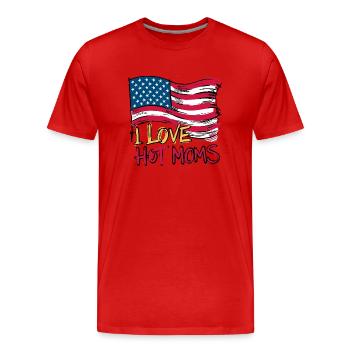 Design pour ceux qui aiment l’humour - T-shirt bio Premium Homme - rouge - Devant - Damien (186cm)