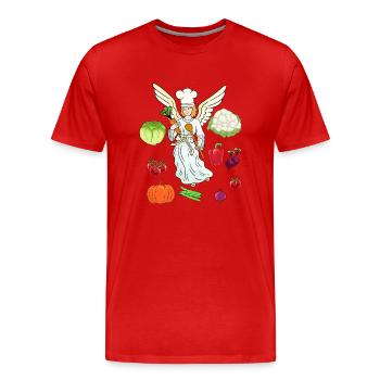 himmlisch Kochkunst Gastgeber Kochen Köche Koch - Männer Premium Bio T-Shirt - Rot - Vorne - Damien (186cm)