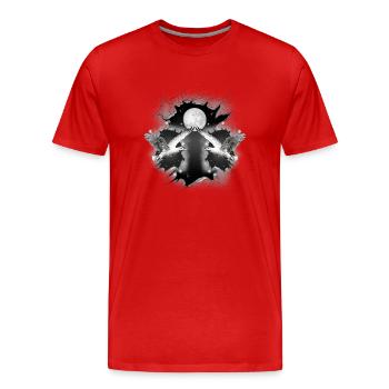 Mouette mouette mystique mouette maritime - T-shirt bio Premium Homme - rouge - Devant - Damien (186cm)