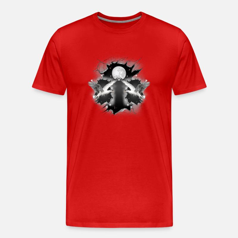 Möwe mystisch maritim Möwen - Männer Premium Bio T-Shirt - Rot