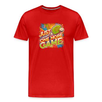 Nur noch ein Spiel - Männer Premium Bio T-Shirt - Rot - Vorne - Damien (186cm)