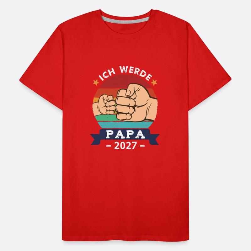 Ich werde Papa 2027 Schwangerschaft Werdender Papa Männer Premium Bio T-Shirt