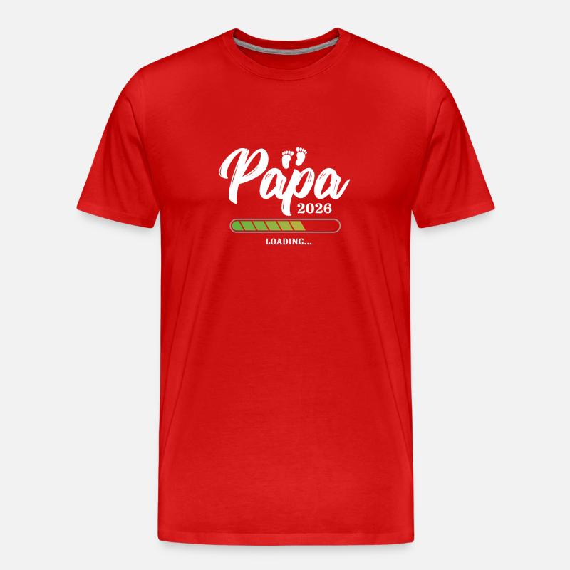 Papa Loading 2026 - Men's Premium Organic T-Shirt - red