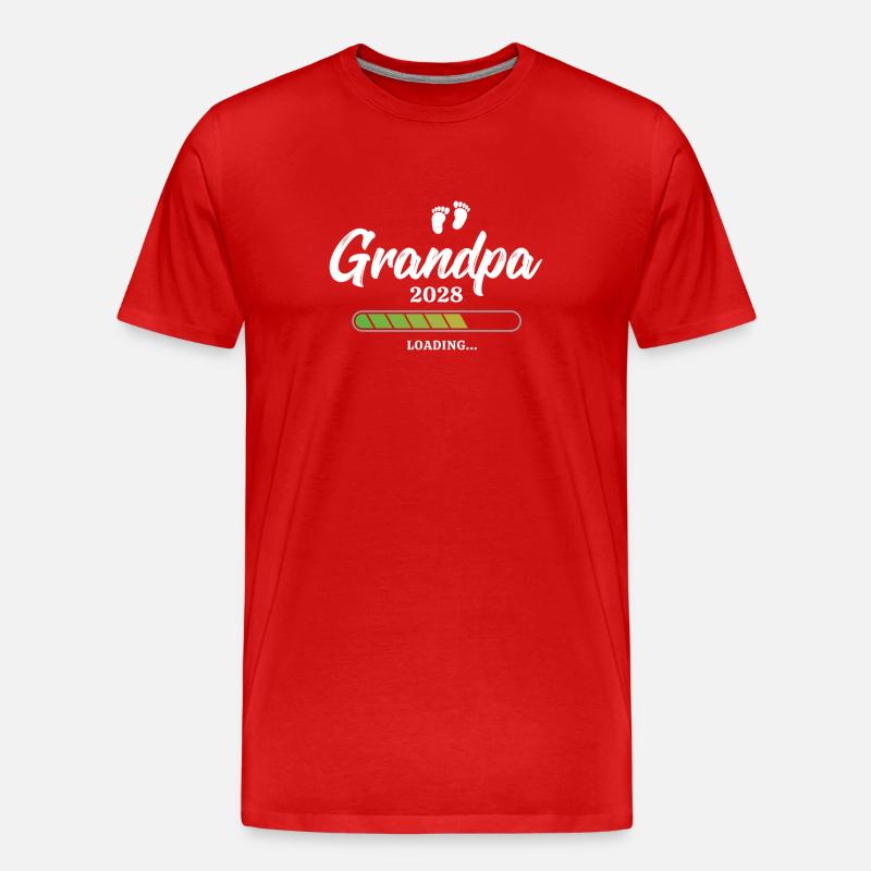Grandpa Loading 2028 - Männer Premium Bio T-Shirt - Rot