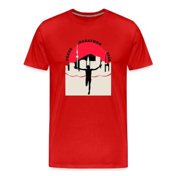 Tokyo - Marathon – 2025 - T-shirt bio Premium Homme - rouge - Devant - Damien (186cm)